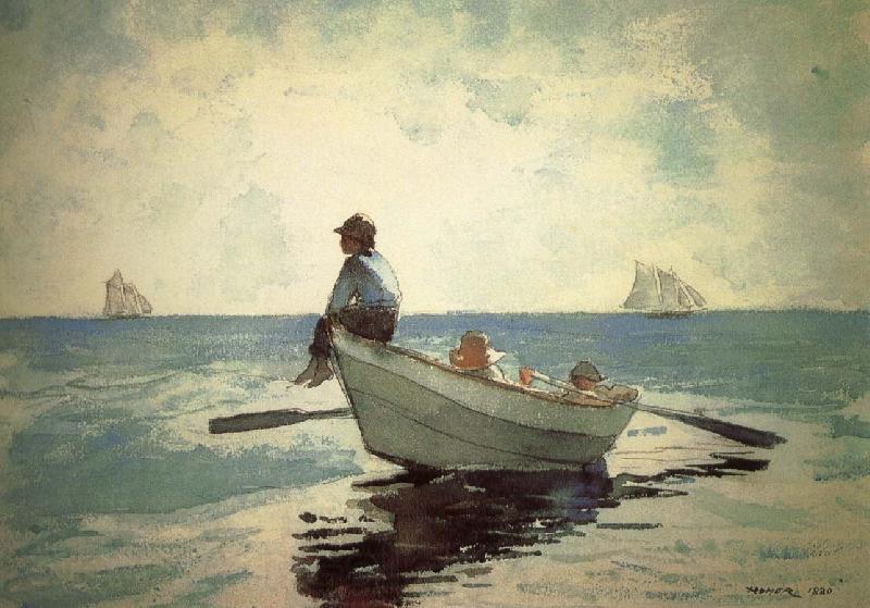 Winslow Homer Small fishing boats on the boy France oil painting art
